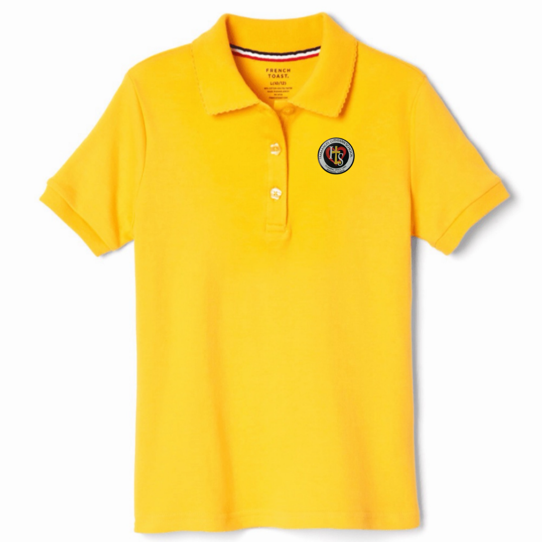 Immanuel Lutheran School - Girl's Short Sleeve Picot Collar Polos