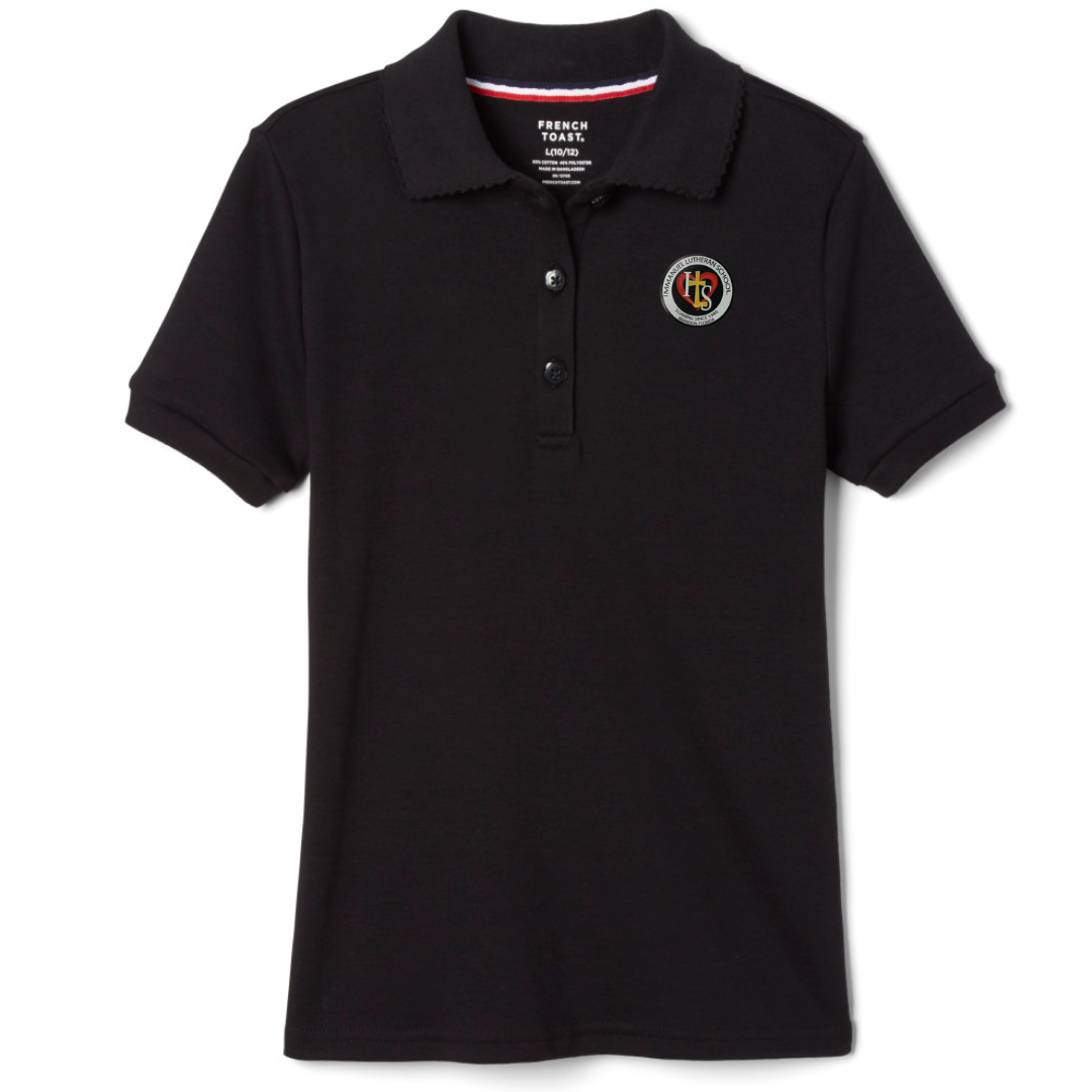 Immanuel Lutheran School - Girl's Short Sleeve Picot Collar Polos