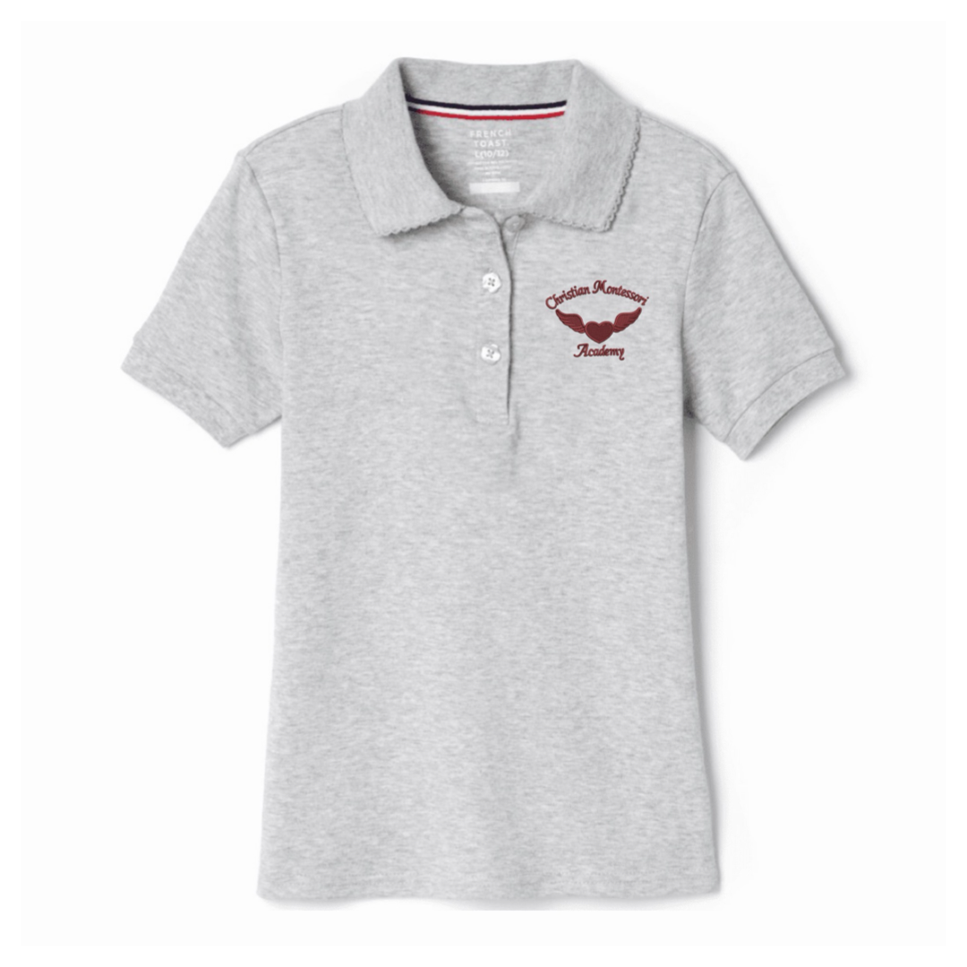 ICMA - Girl's Short Sleeve Picot Collar Polo