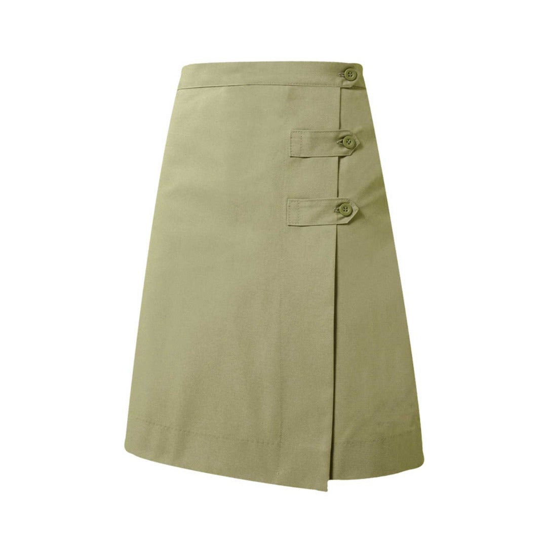 A+ Khaki Long Skort - Girls