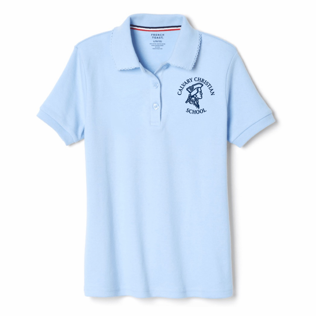 Calvary Christian School - Girl's Short Sleeve Picot Collar Polo - K3 - 4th