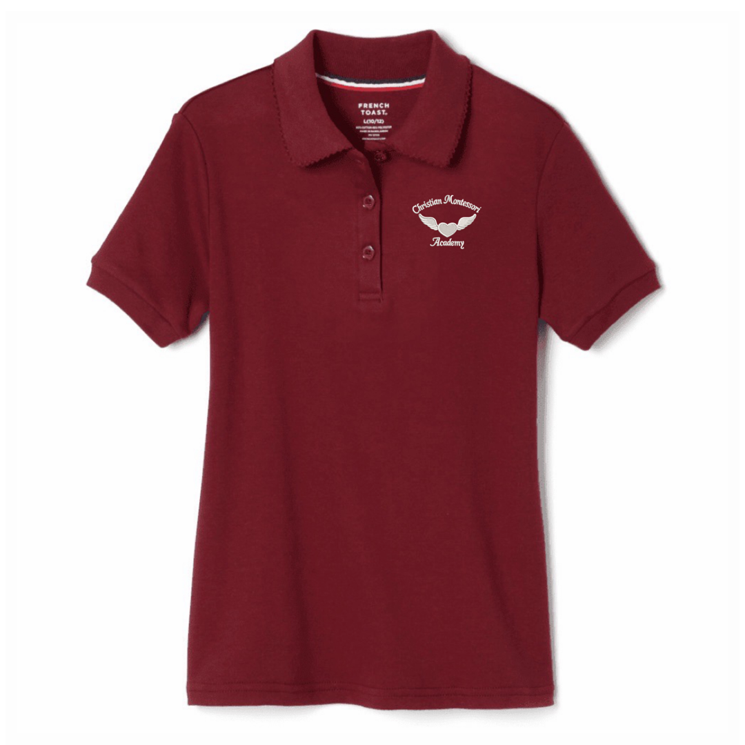 ICMA - Girl's Short Sleeve Picot Collar Polo