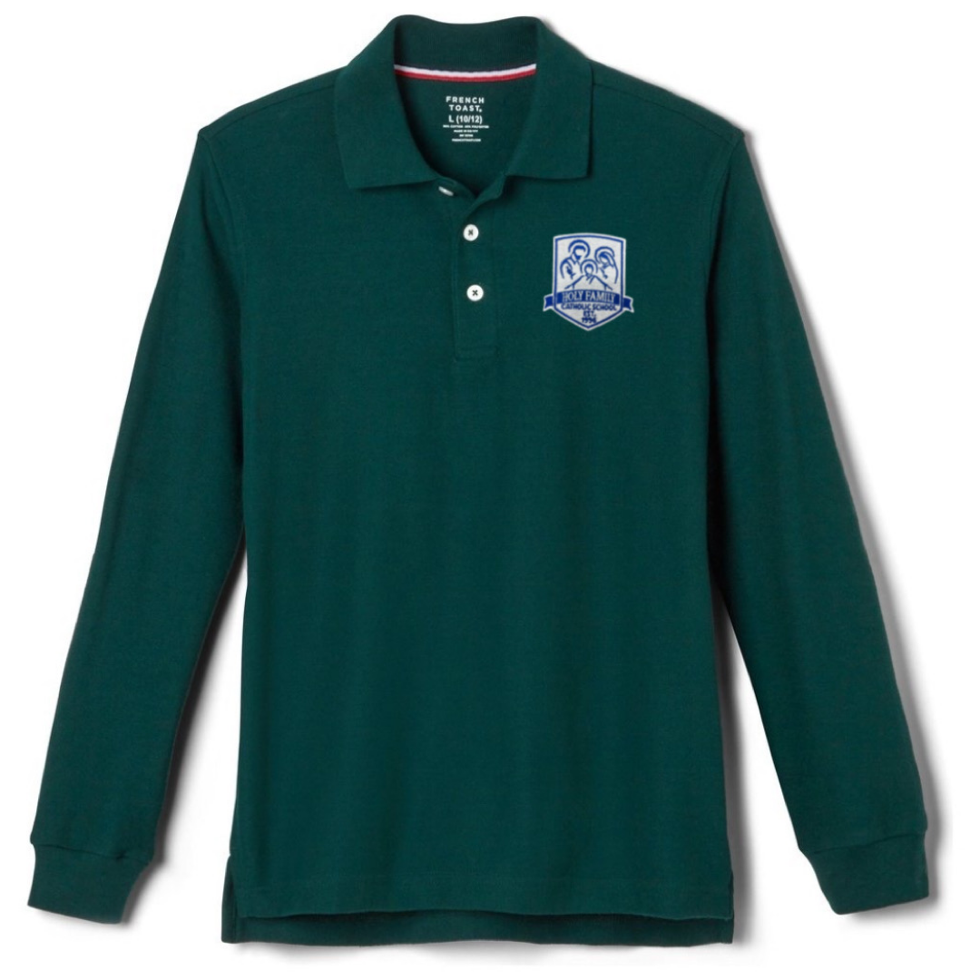 Holy Family Catholic School - Long Sleeve Pique Polos - Adult