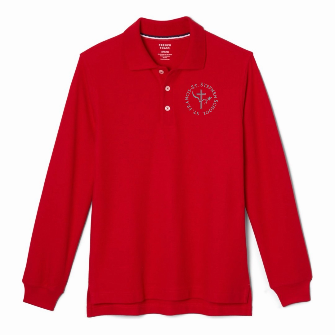 St. Francis-St. Stephen - Youth / Adult Co-Ed Long Sleeve Pique Polos