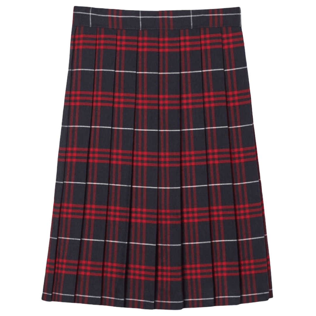 Young Women's Plaid Pleated At The Knee Skirt