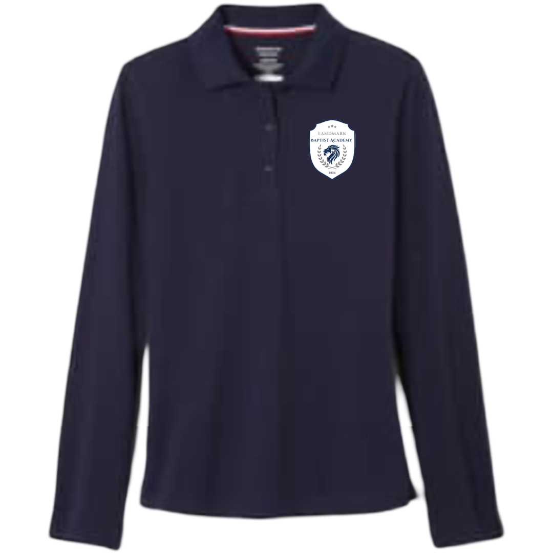 Landmark Baptist Academy - Women's Long Sleeve Stretch Piqué Polo