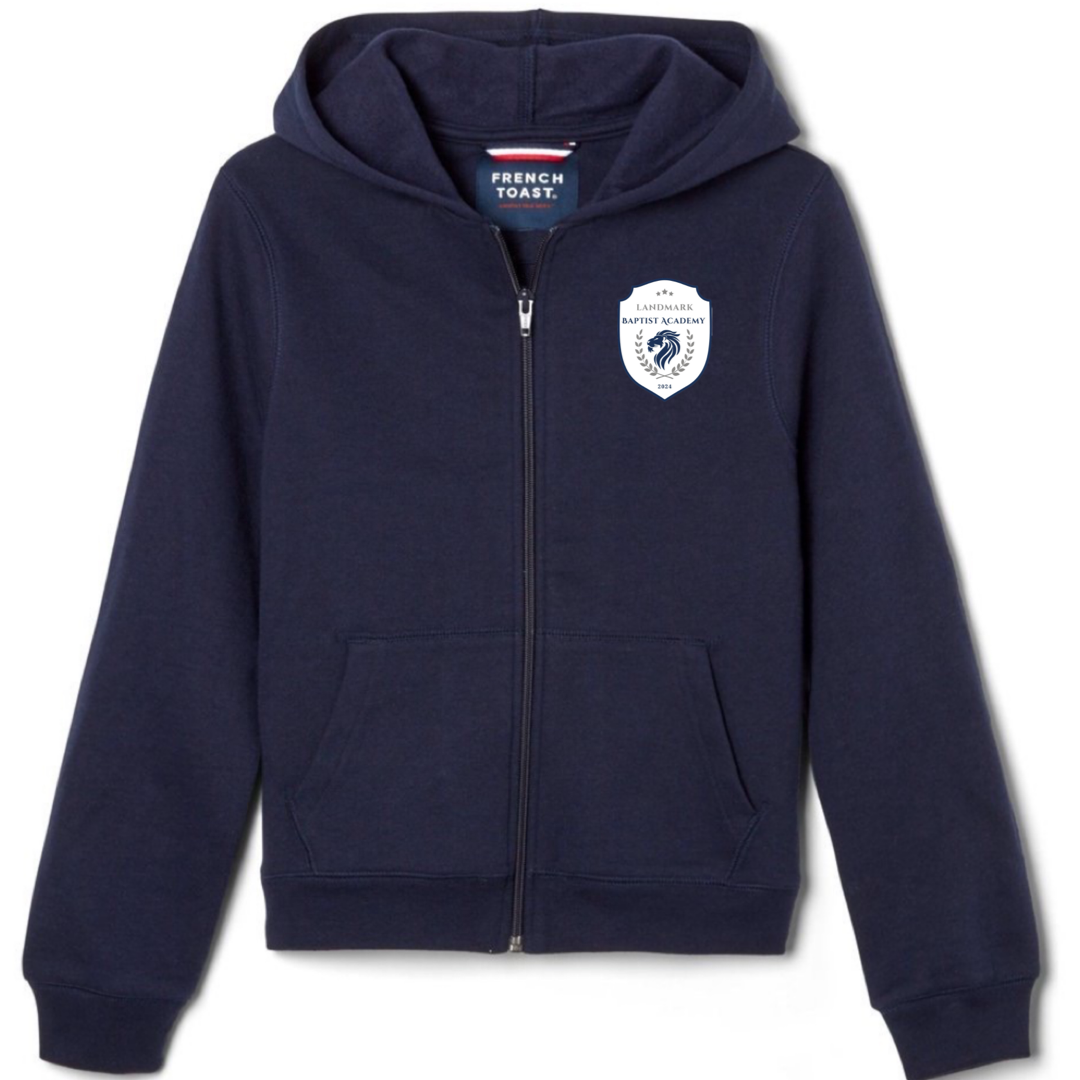 Landmark Baptist Academy - Co-Ed Youth / Adult Fleece Full Zip Hoodie
