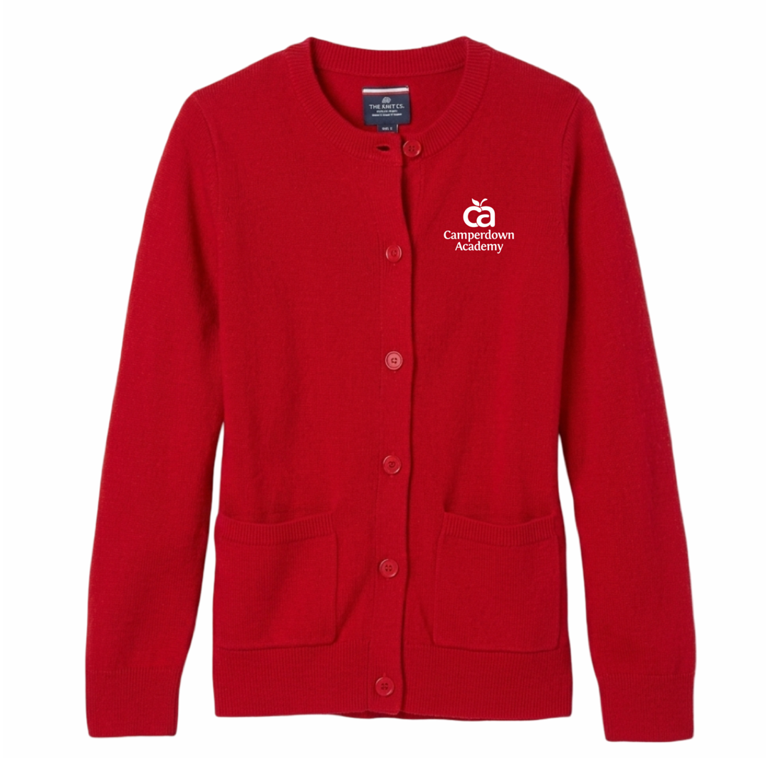 Camperdown Academy - Girl's / Young Women's Crewneck Cardigan Sweater
