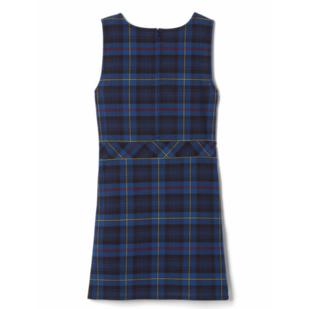 Covenant Christian School - Girl's Plaid Box Pleat Jumper - Blue / Red
