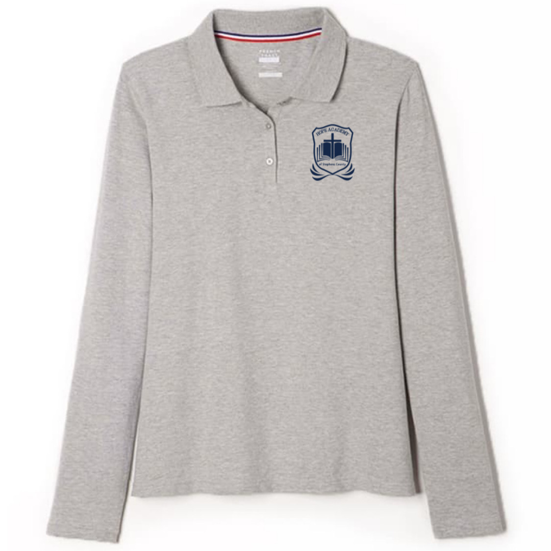 Hope Academy - Girl's / Women's Long Sleeve Stretch Piqué Polo