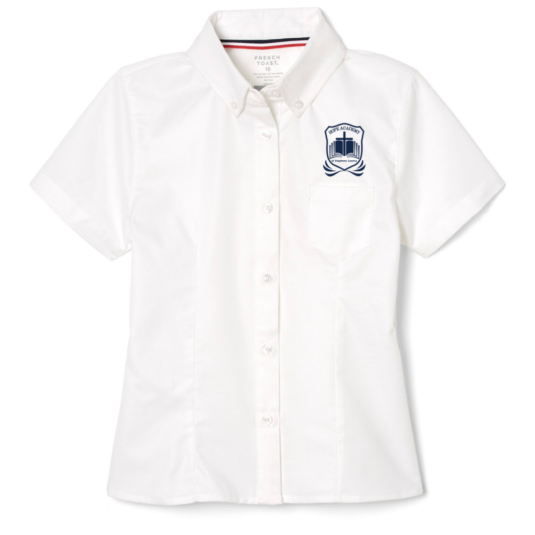 Hope Academy - Girl's / Women's Short Sleeve Feminine Fit Oxford Shirt