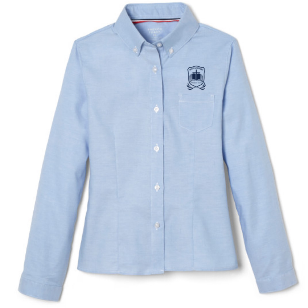 Hope Academy - Girl's / Women's Long Sleeve Fitted Oxford Shirt