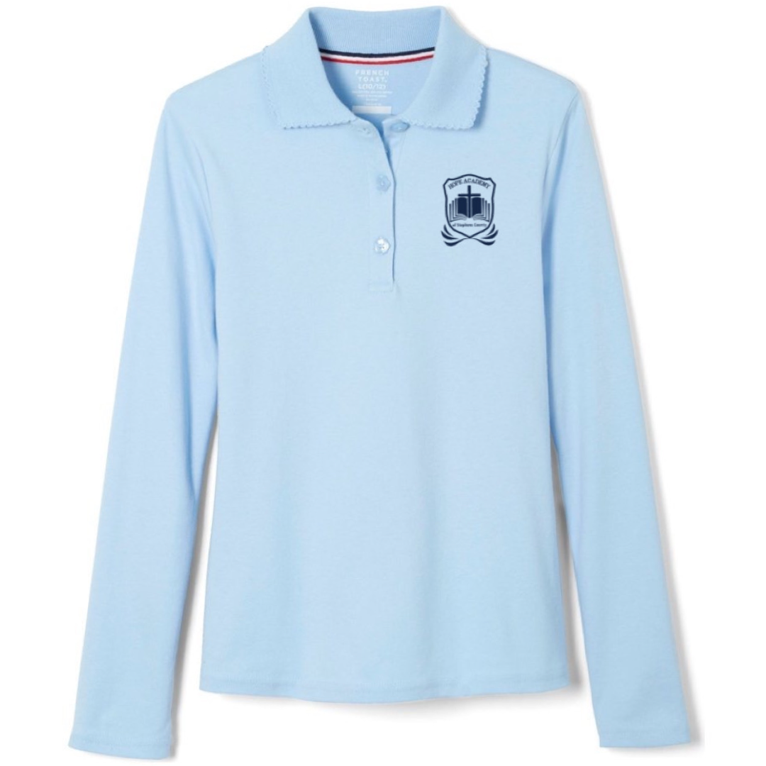 Hope Academy - Girl's Long Sleeve Picot Collar Polos