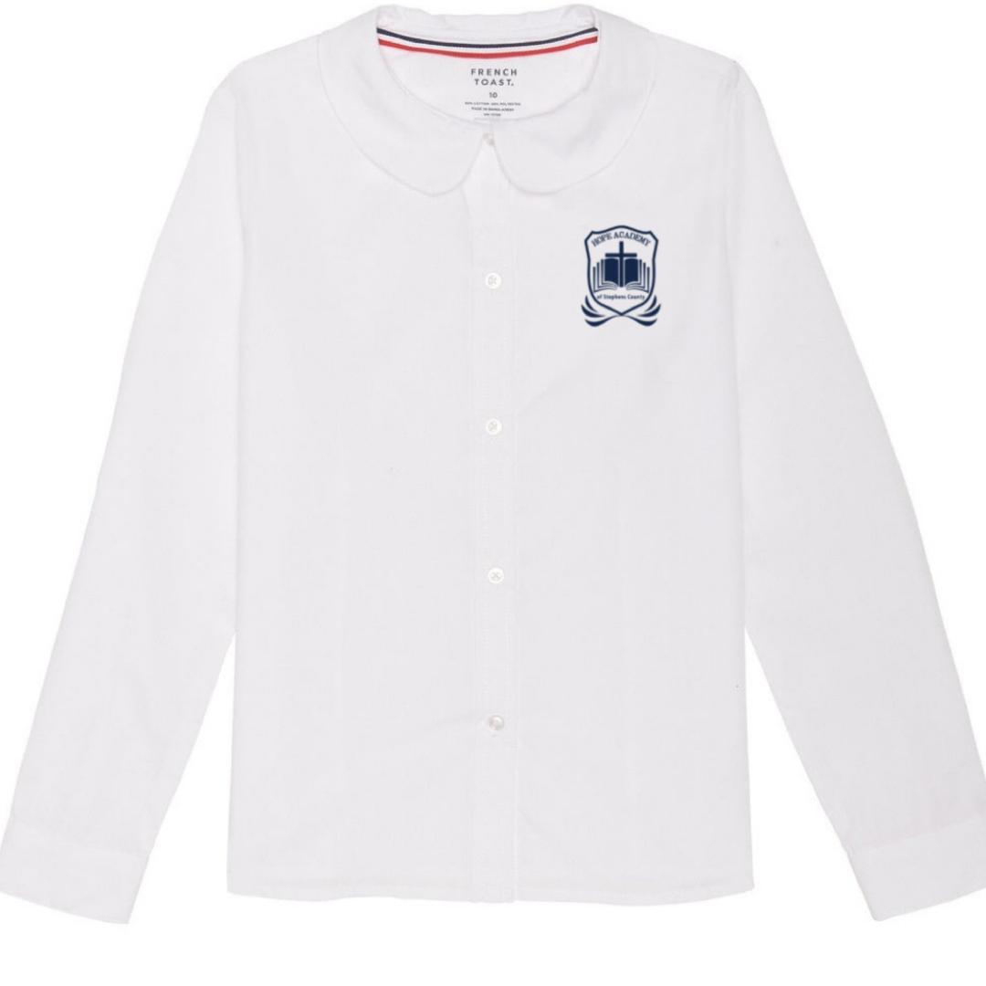Hope Academy - Girl's Long Sleeve Peter Pan Blouse