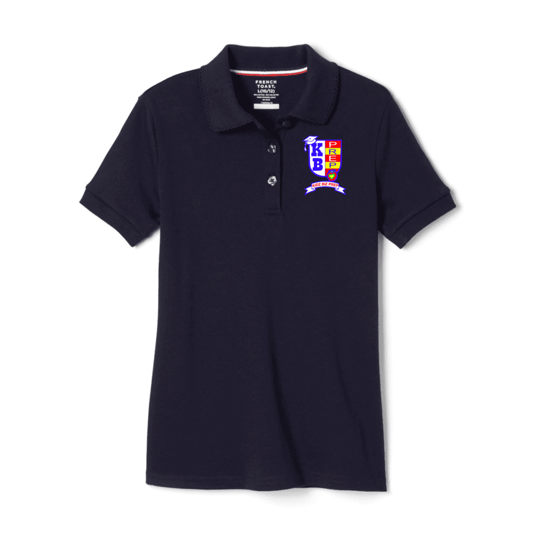 Kidz Biz - Girls Short Sleeve Picot Collar Polos