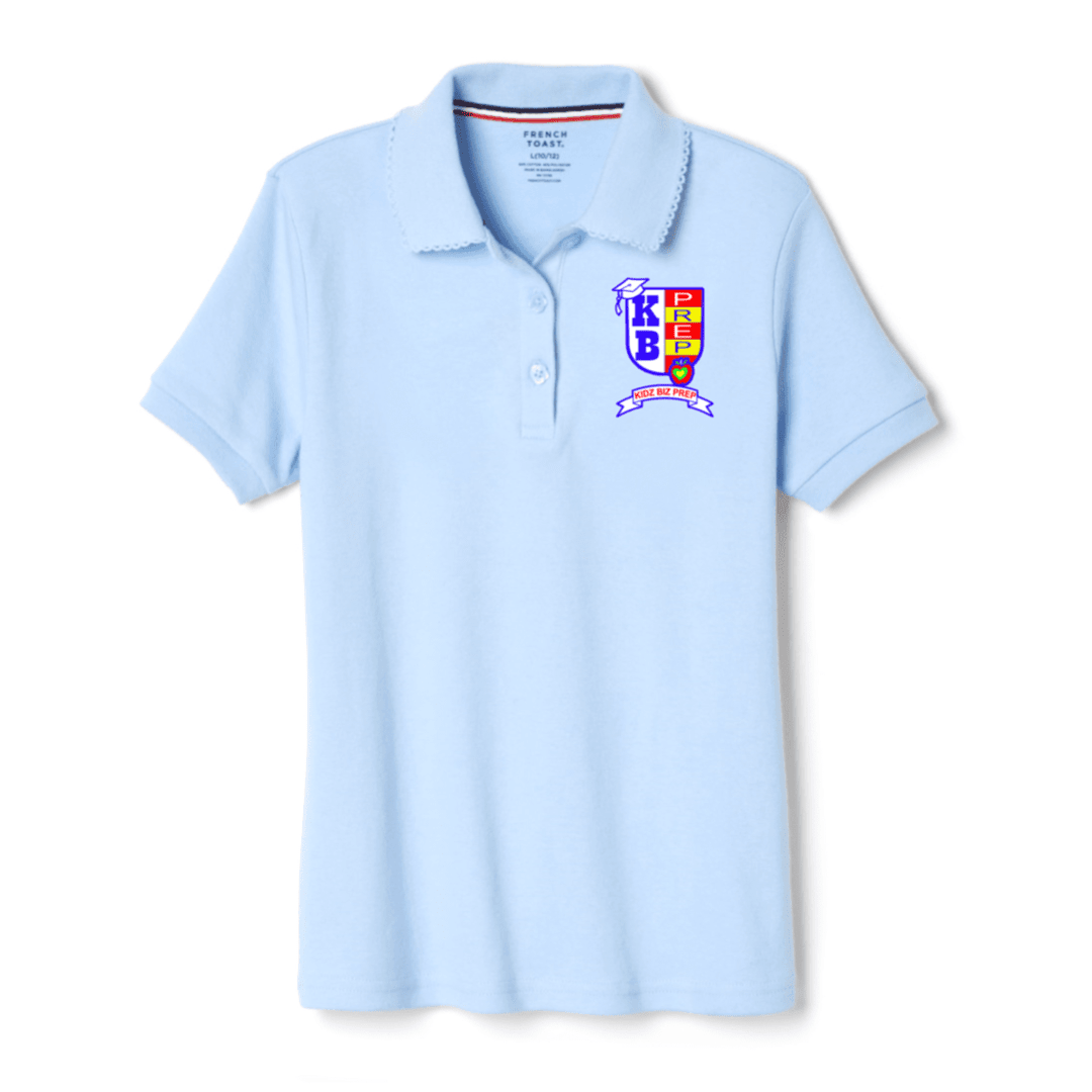 Kidz Biz - Girls Short Sleeve Picot Collar Polos