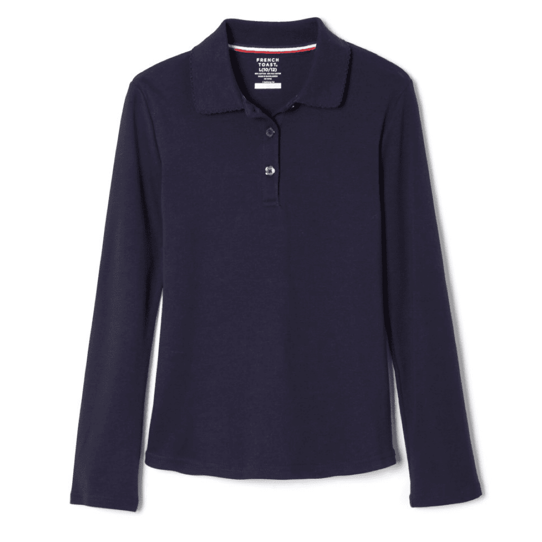 St. Mary's Catholic School - Long Sleeve Picot Collar -No logo