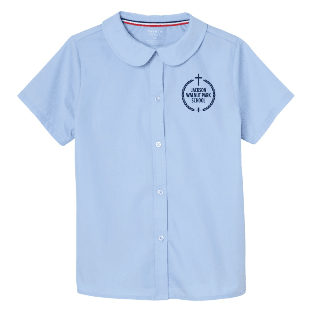 Jackson Walnut - Short Sleeve Peter Pan Blouse - Girl's