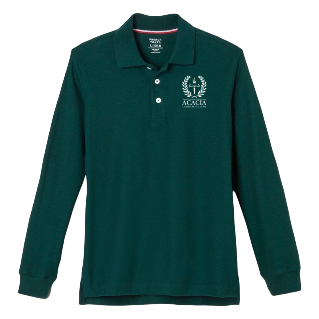 Acacia Classical Academy - Long Sleeve Pique Polo - Kids