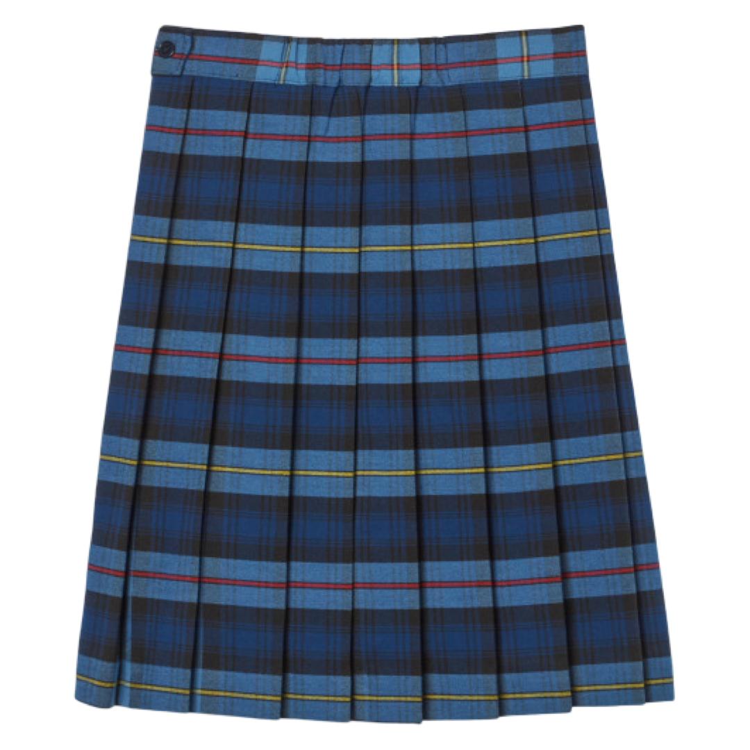 Young Women's Plaid Pleated At The Knee Skirt