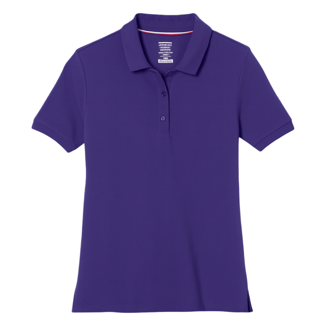 Girl's Short Sleeve Stretch Pique Polo