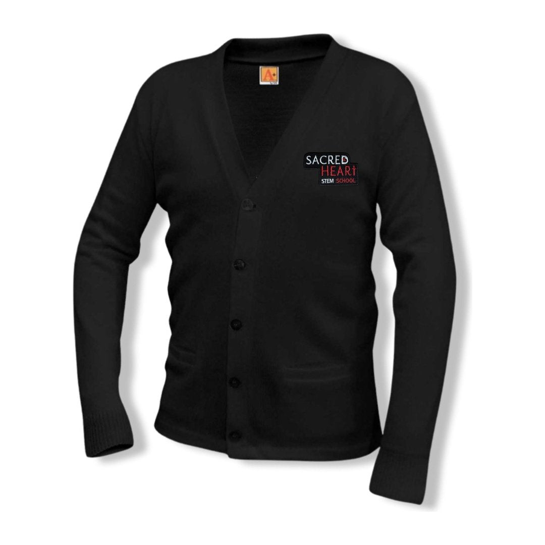 Sacred Heart Black Cardigan - Male