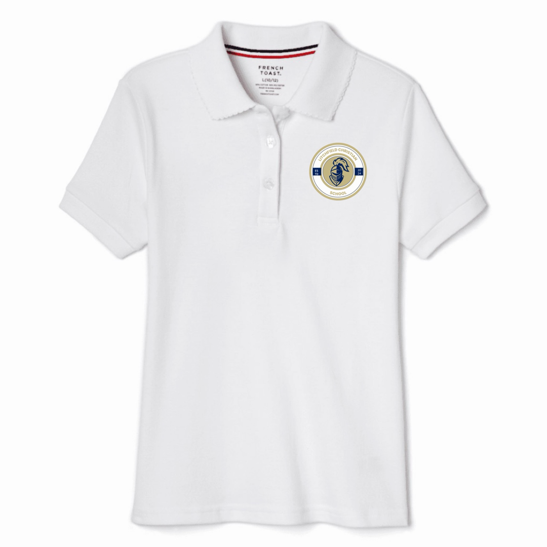 Litchfield Christian School - Girl's Short Sleeve Picot Collar Polo