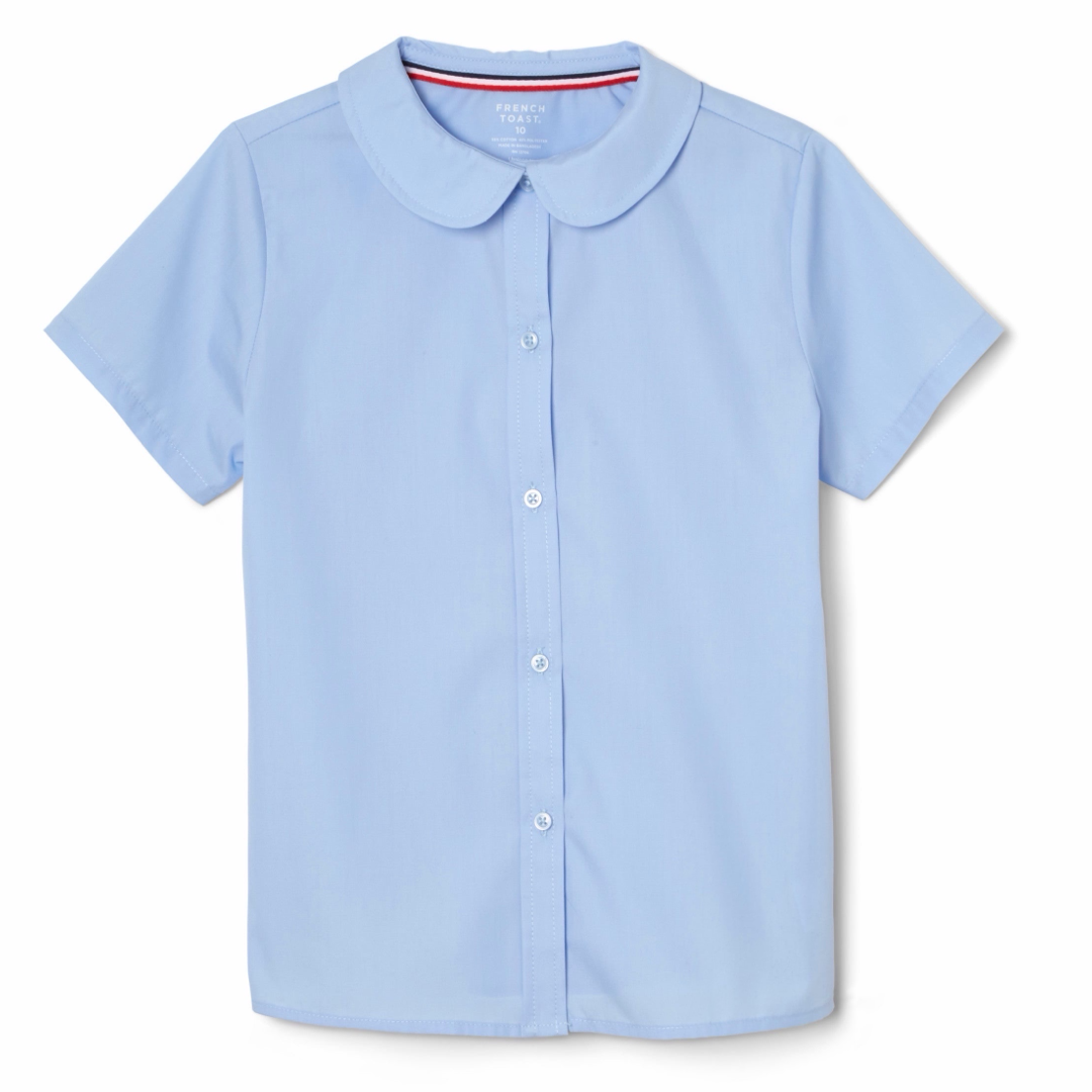 Litchfield Christian School - Girl's Short Sleeve Peter Pan Blouse - No Logo