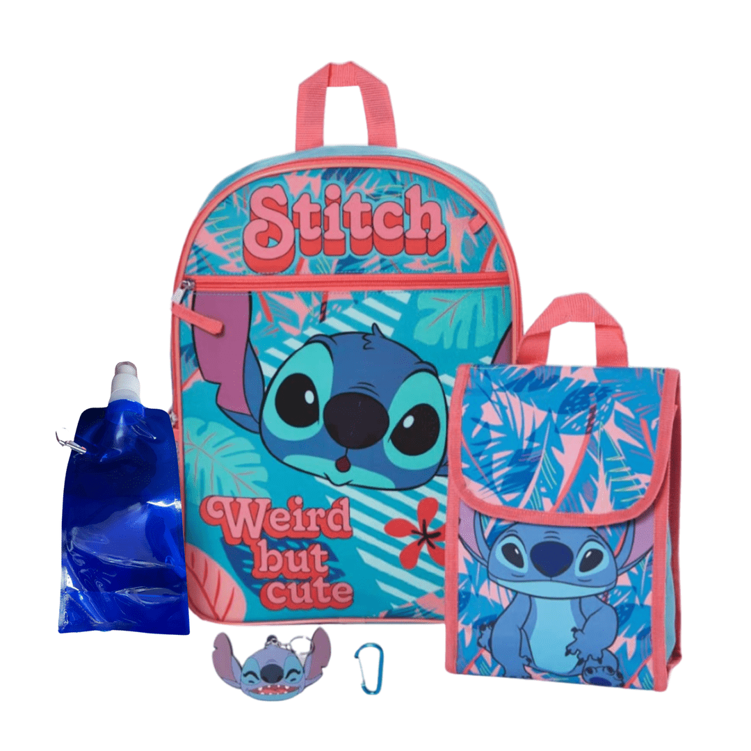 Disney Stitch 5 pc Backpack Combo Set