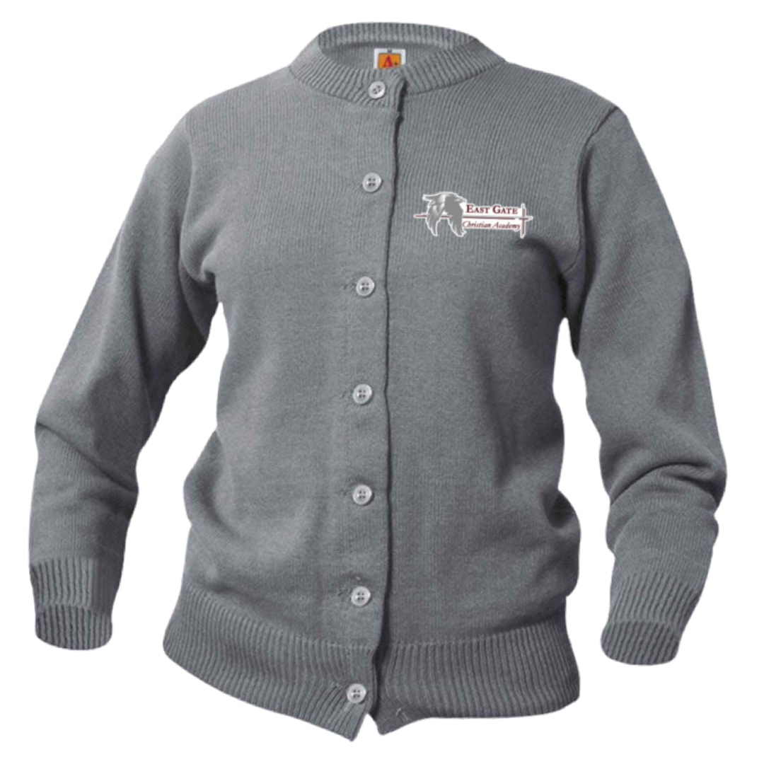 East Gate Christian Academy - Women's Crew Neck Cardigan