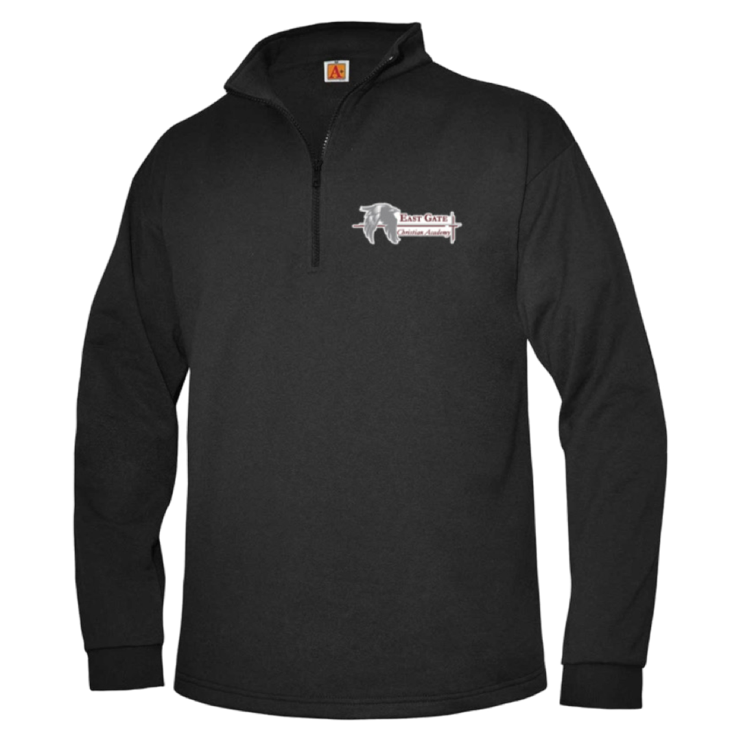 East Gate Christian Academy - Co-Ed Quarter Zip Mock Sweatshirt - Kids