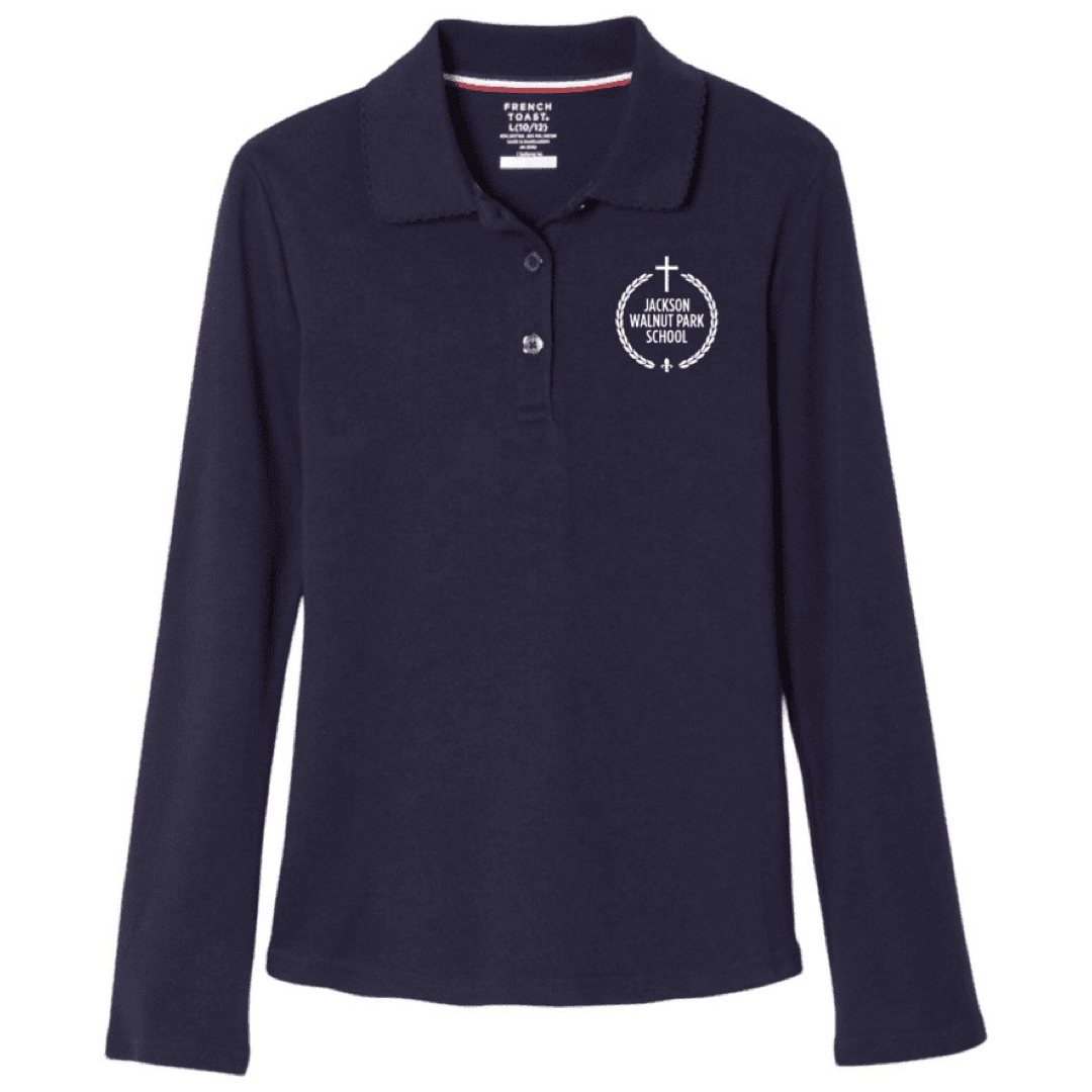 Jackson Walnut - Long Sleeve Picot Collar- Girl's