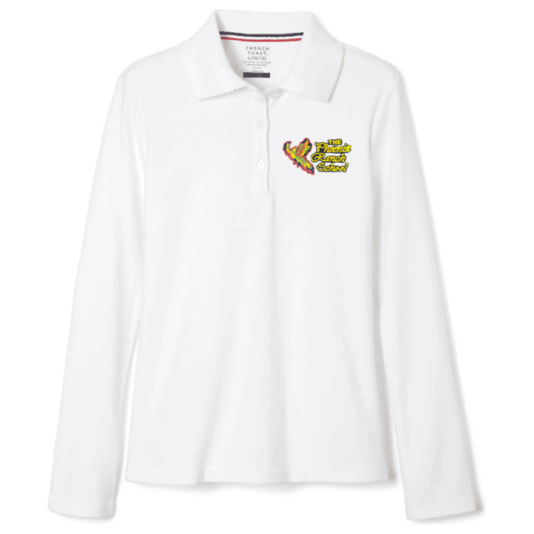 Phoenix Ranch School - Girl's Long Sleeve Picot Collar Polo