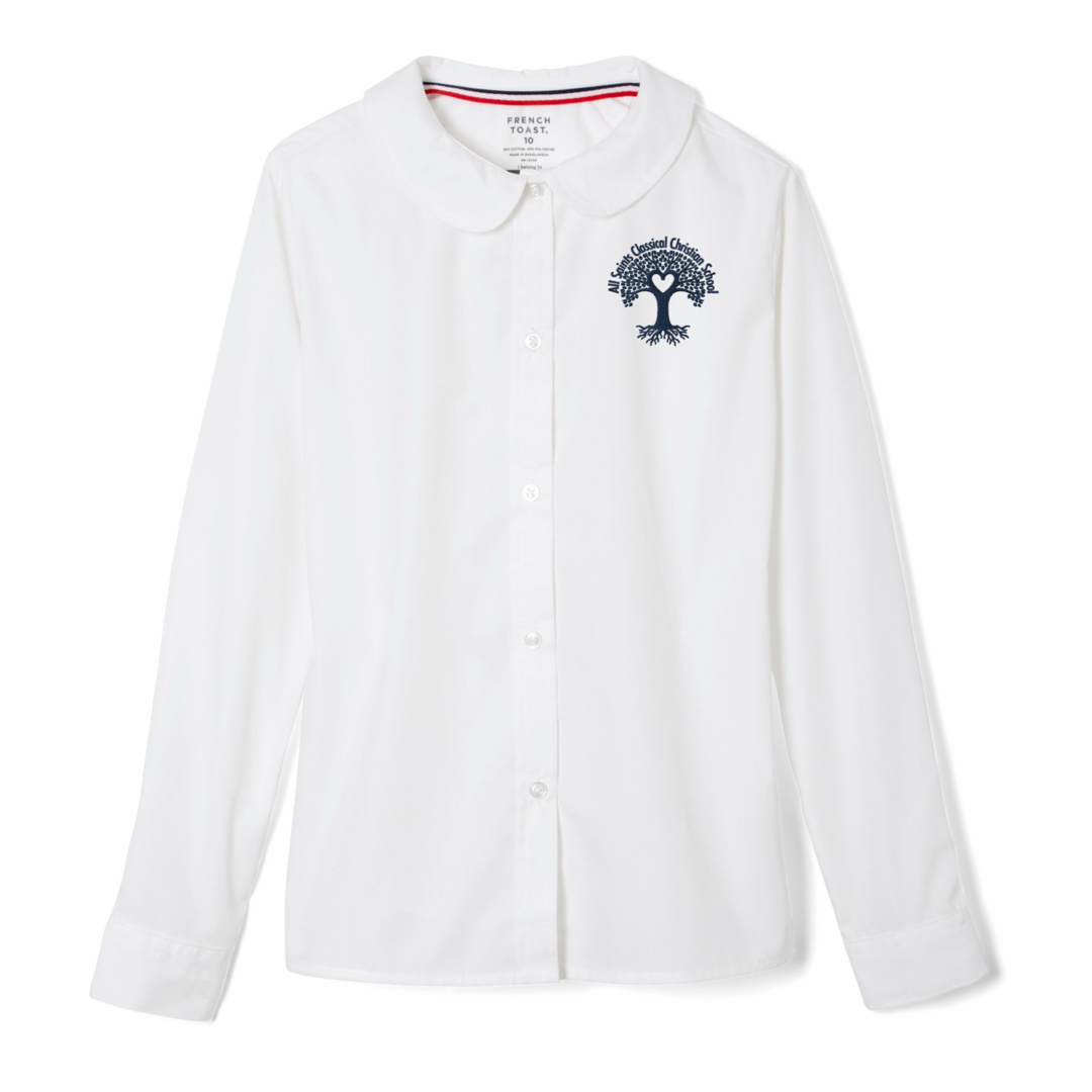 All Saints Classical - Girl's Long Sleeve Peter Pan Blouse - Chapel Uniform