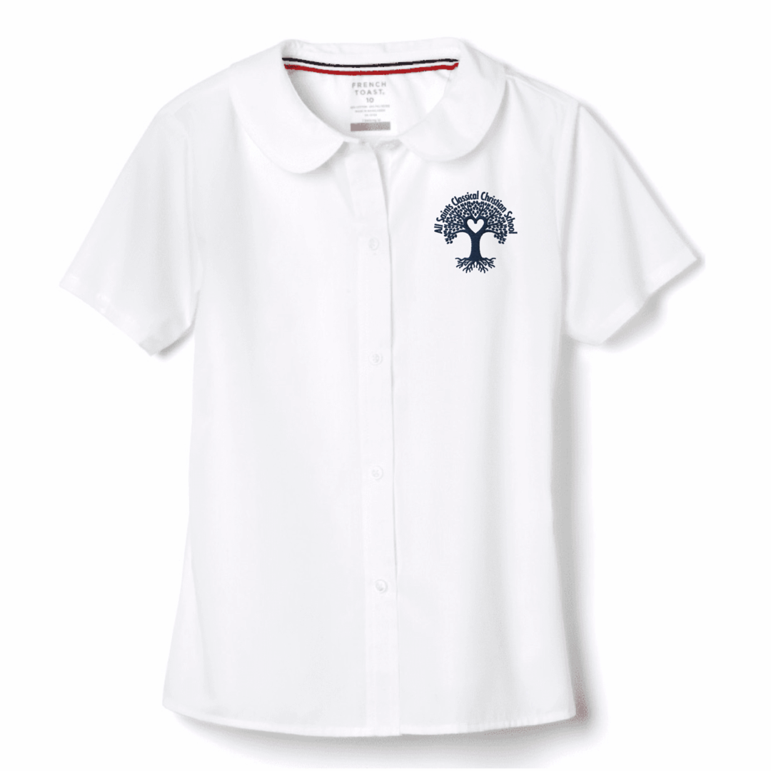 All Saints Classical - Girl's Short Sleeve Peter Pan Blouse - Chapel Uniform