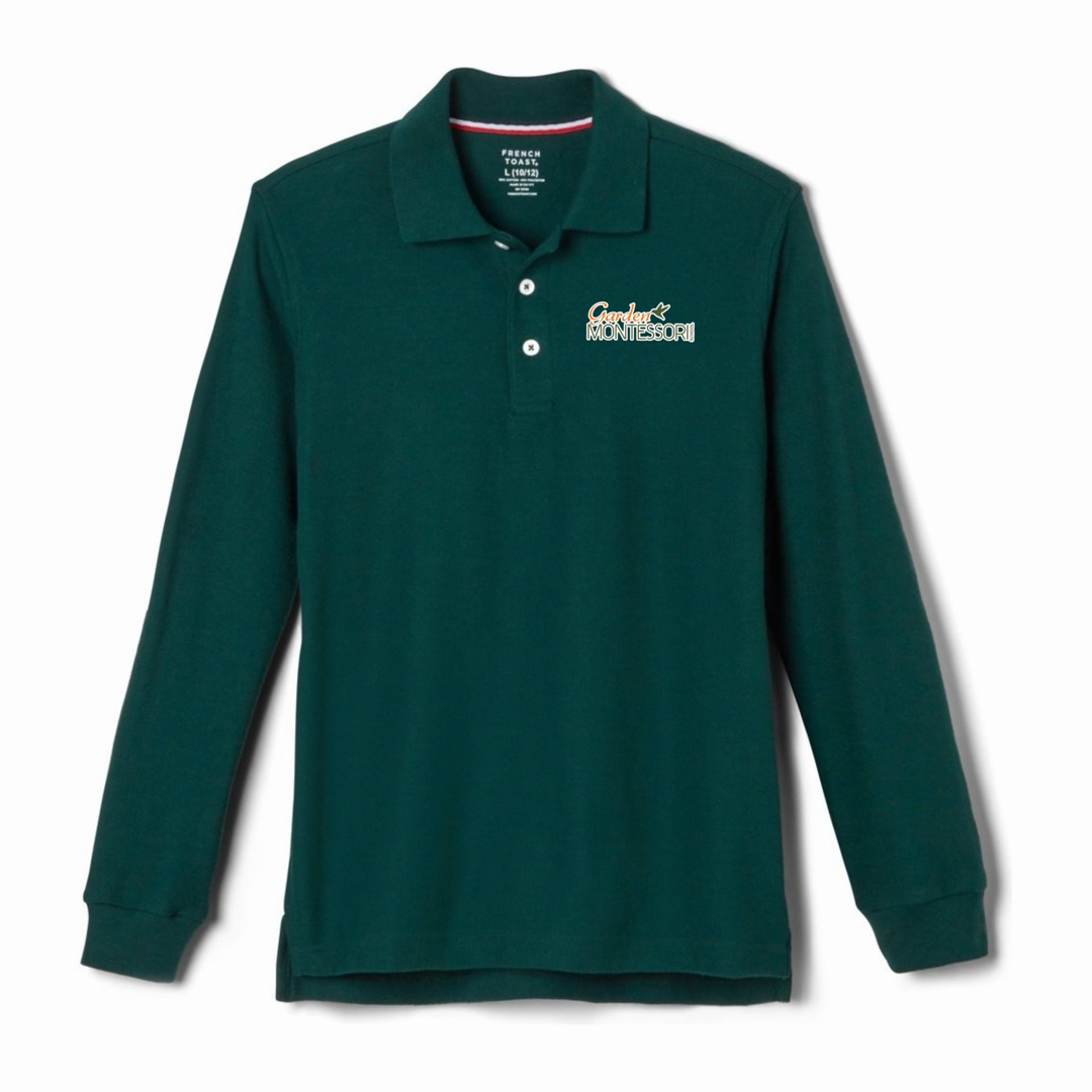 Garden Montessori School - Youth Co-Ed Long Sleeve Piqué Polo
