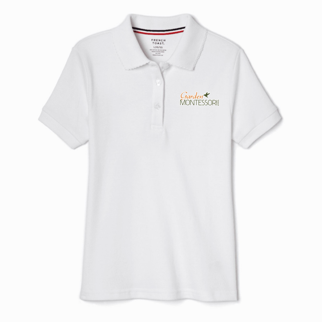 Garden Montessori School - Girl's Short Sleeve Picot Collar Polos