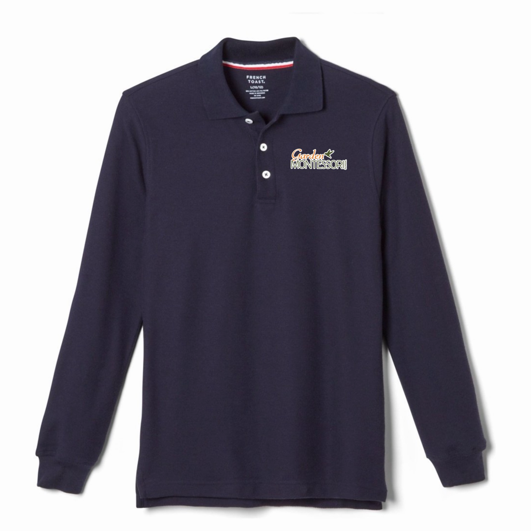 Garden Montessori School - Youth Co-Ed Long Sleeve Piqué Polo