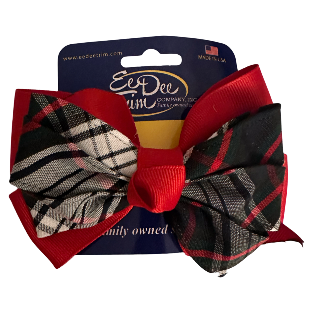 Large Pinwheel Bow - Plaid P49