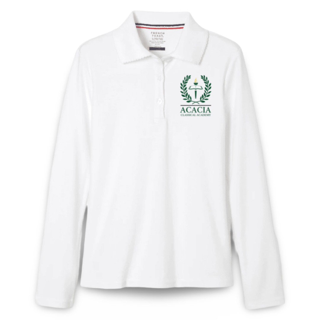 Acacia Classical Academy - Girl's Long Sleeve Picot Collar Polo