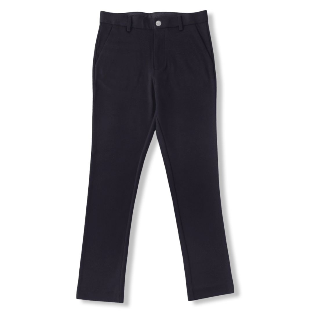 Leo & Zachary - Boys Slim Fit 4 Way Stretch Chino Pants - Black