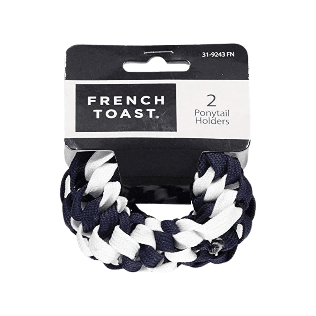 French Toast 2-Pack Shoelace Ponytail Holders