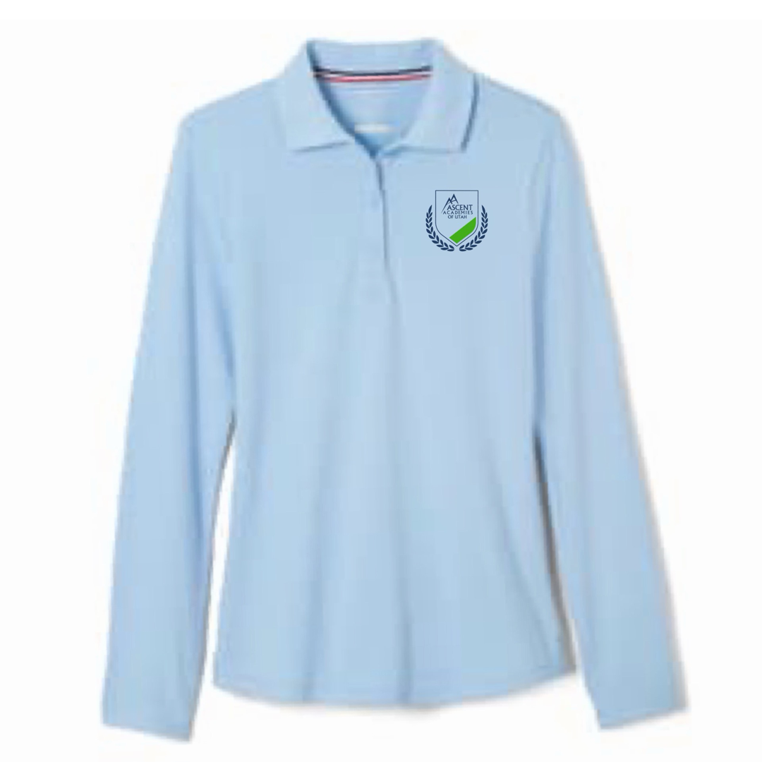 Ascent - Girl's / Young Women's Long Sleeve Stretch Piqué Polo - All Grades