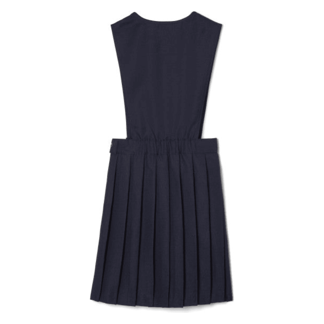 Plus V-Neck Pleated Jumper - Navy