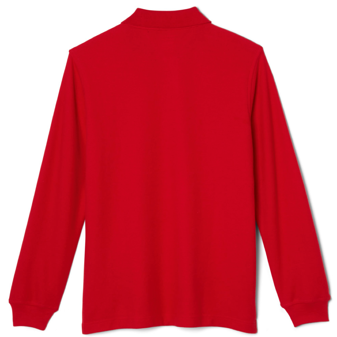 French Toast Adult Long Sleeve Pique Polo