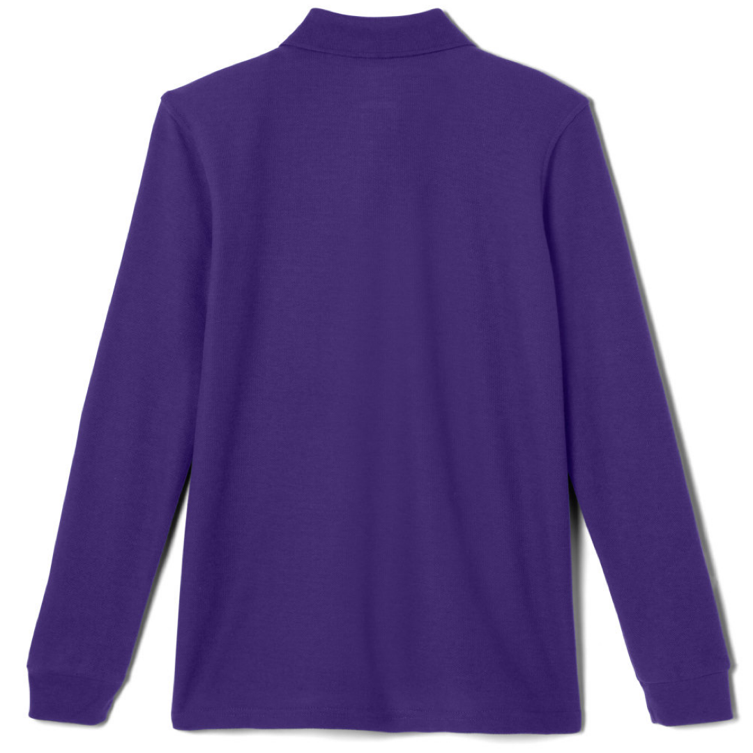 French Toast Adult Long Sleeve Pique Polo