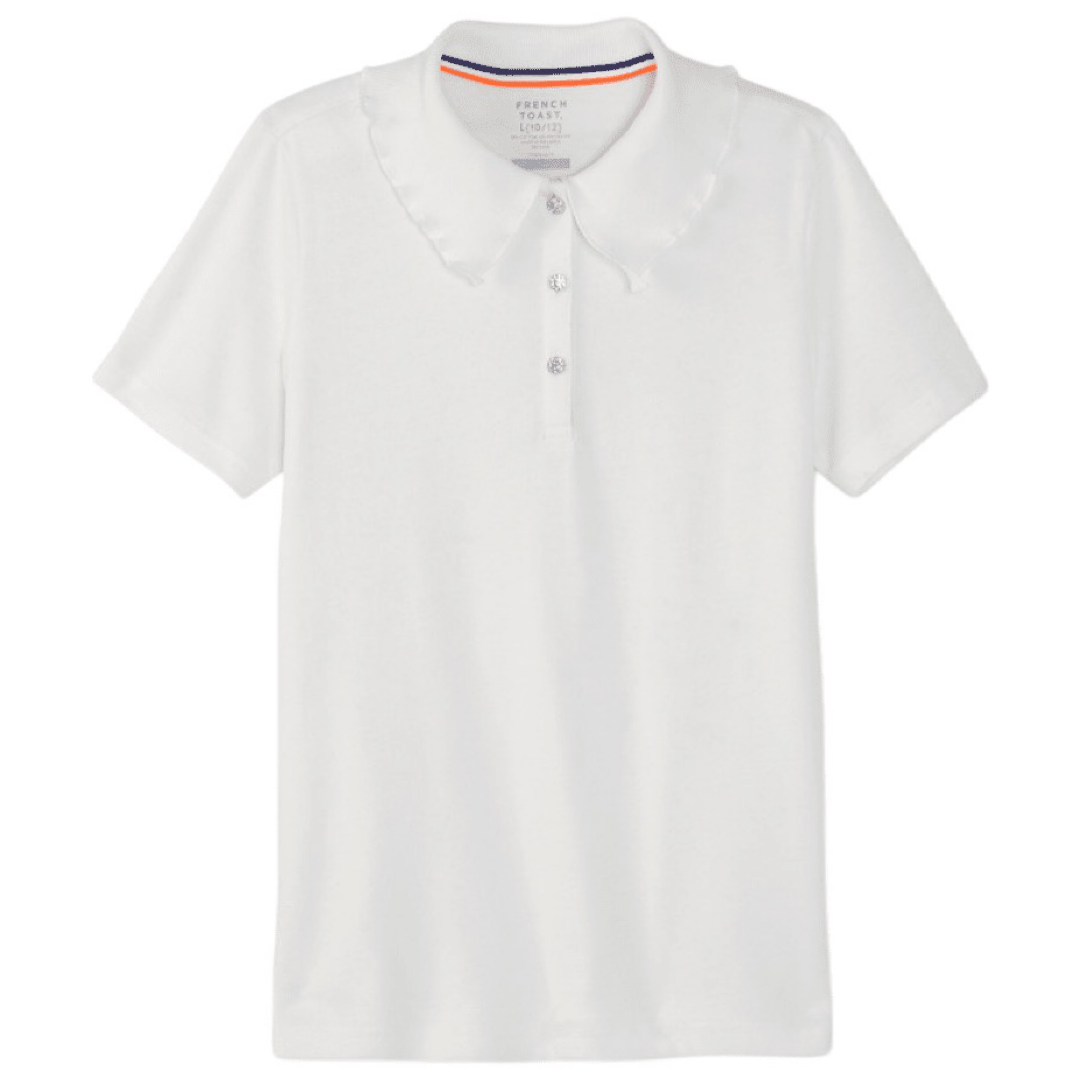 Short Sleeve Jersey Polo w/ Rhinestones