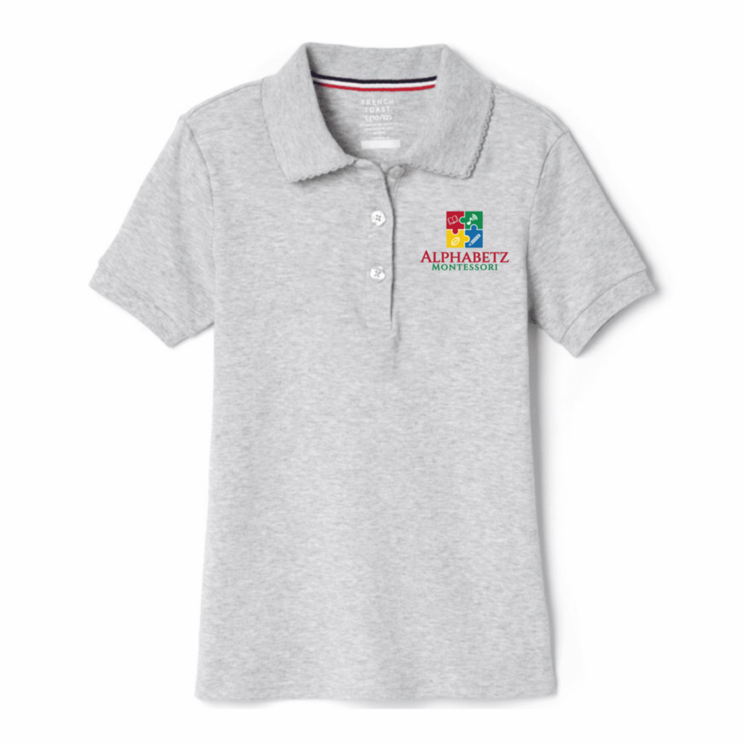 Alphabetz - Girl's Short Sleeve Picot Collar