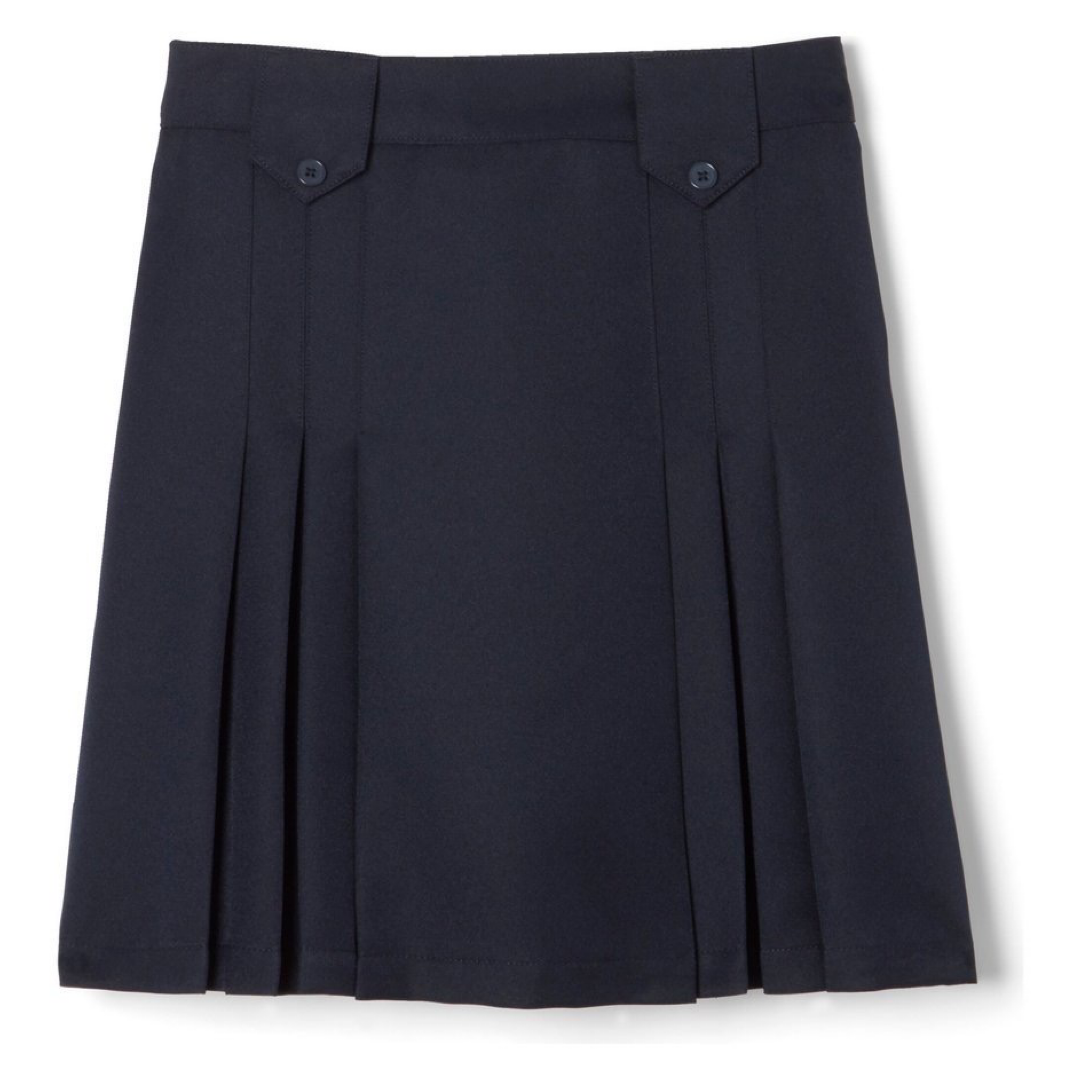 Women's 2 Tab At The Knee Pleated Skirt