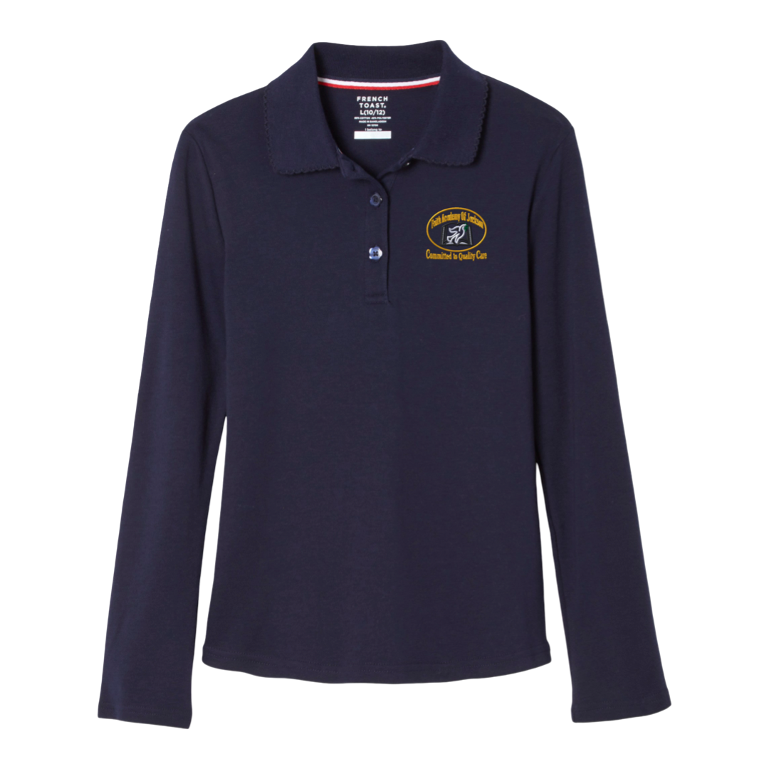 Faith Academy - Girl's Long Sleeve Picot Collar Polo